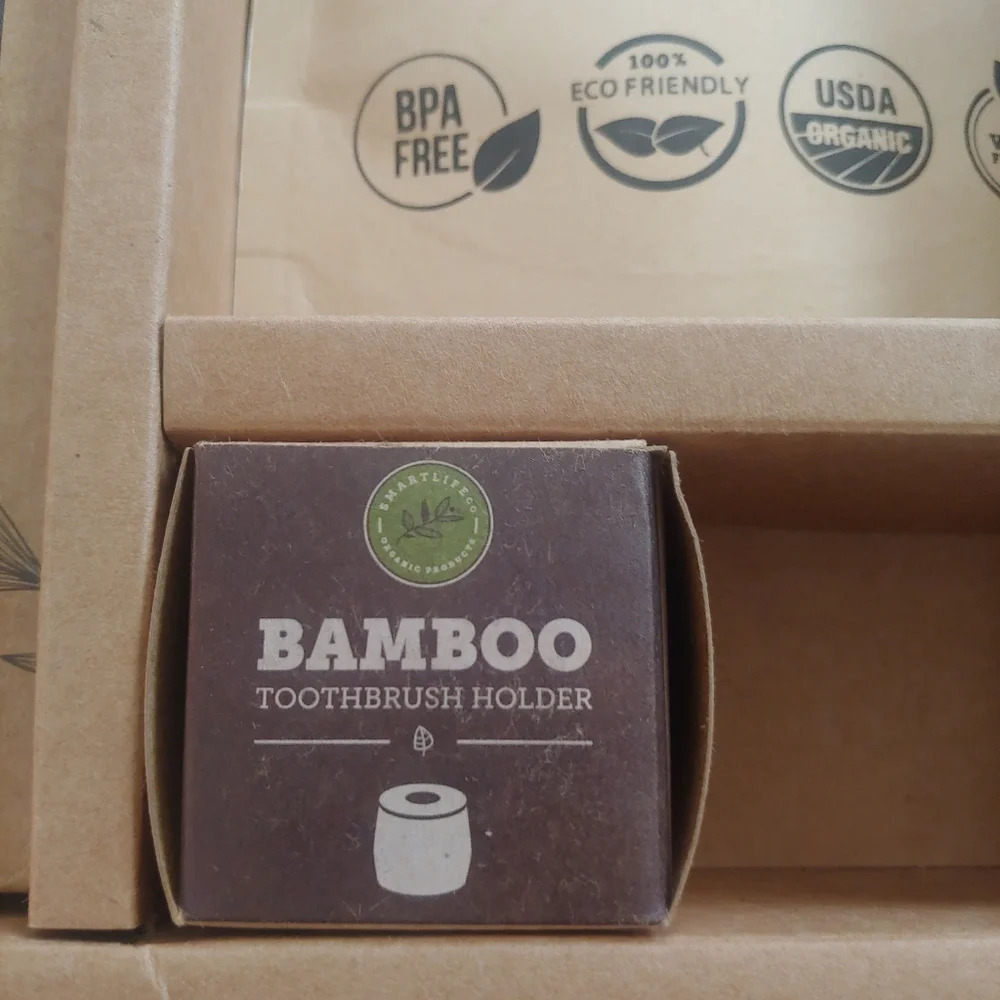 Eco Friendly Oral Care Kit Organic,Vegan Bamboo NEW in Original Box - Picture 7 of 10